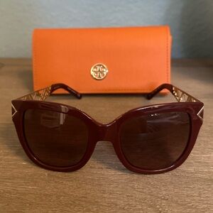 Tory Burch oxblood sunglasses